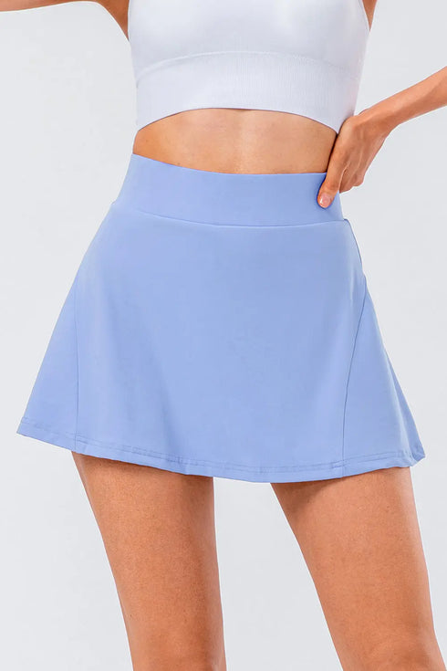 'Maryam' High Waist Pleated Active Skirt - Celes Fashion